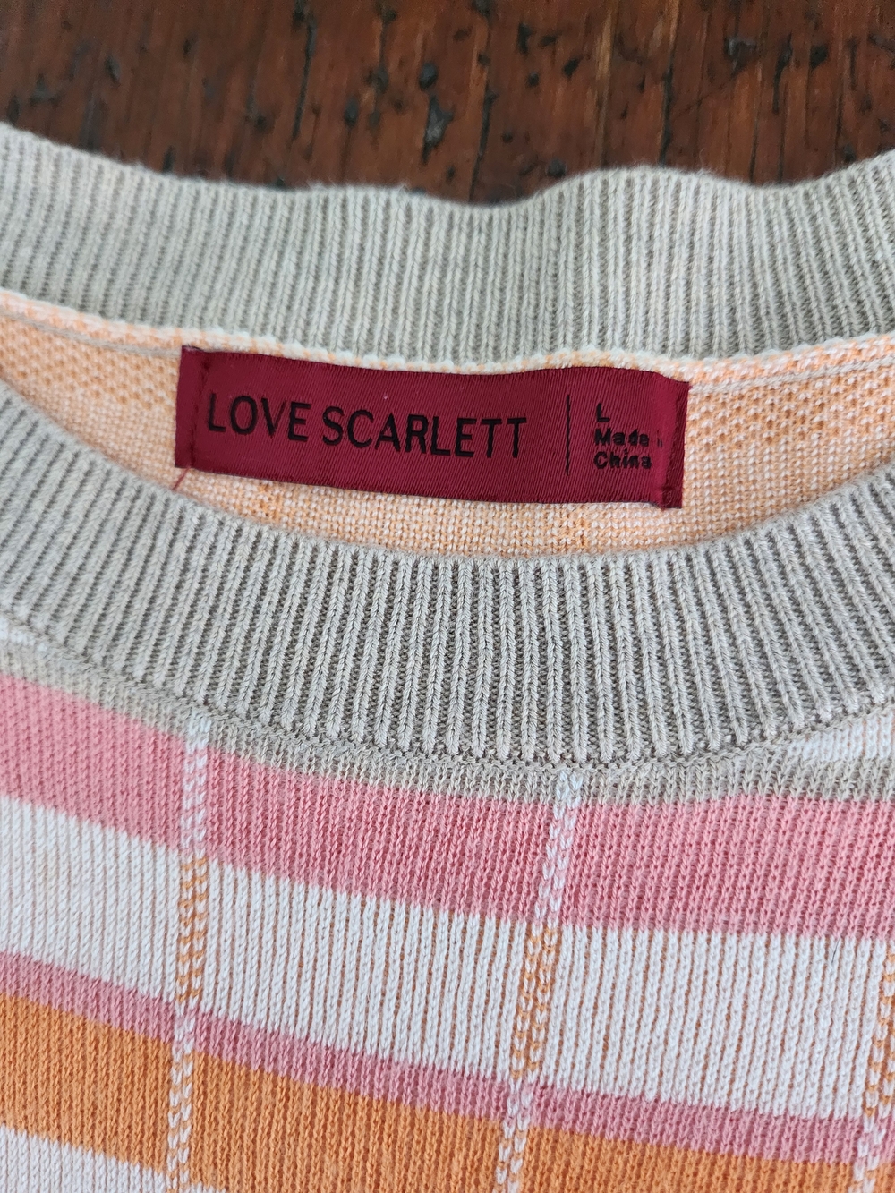 Scarlett Pastel Stripe Short-Sleeve Knit Top - Picture 3 of 5